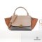 CELINE TRICOLOUR TRAPEZE BROWN GHW