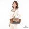 CELINE TRICOLOUR TRAPEZE BROWN GHW