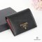 PRADA SHORT WALLET IN BLACK GHW
