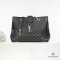 YSL TOTE CHEVRON WITH STUD BLACK SHW