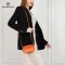 PRADA SAFFIANO MINI ZIP CROSSBODY BAG IN ORANGE