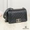 CHANEL BOY 8 BLACK CAVIAR RHW