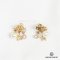 DIOR EARRING PEARL CRYSTAL GOLD