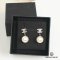 CHANEL EARRING C C WITH PETIT PEARL SHW 1 CM.