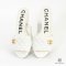 CHANEL SANDALS HIGH HEELS 36 WHITE LAMB GHW