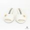 CHANEL SANDALS HIGH HEELS 36 WHITE LAMB GHW