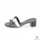 HERMES ORAN SANDALS HIGH HEELS 35.5 TAUPE GREY SILVER