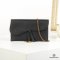 DIOR SADDLE POUCH WITH CHAIN + MINI POUCH GAIN LEATHER BLACK GHW