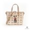 MCM TOTE MINI BEIGE RABBIT CANVAS GHW