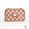 CELINE CLUTCH WITH CHAIN 16 BROWN LOGO RED NYLON GHW