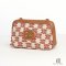 CELINE CLUTCH WITH CHAIN 16 BROWN LOGO RED NYLON GHW