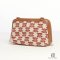 CELINE CLUTCH WITH CHAIN 16 BROWN LOGO RED NYLON GHW