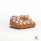 CELINE CLUTCH WITH CHAIN 16 BROWN LOGO RED NYLON GHW