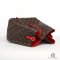 LV NEONOE MM BROWN MONOGRAM RED CANVAS GHW