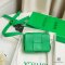 BOTTEGA CASSETTE MINI GREEN BIG STRIP GHW