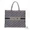 DIOR BOOK TOTE LARGE BLUE OBLIQUE JACQUARD