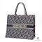 DIOR BOOK TOTE LARGE BLUE OBLIQUE JACQUARD