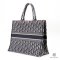 DIOR BOOK TOTE LARGE BLUE OBLIQUE JACQUARD
