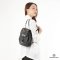 CHANEL BACKPACK BLACK LOGO CC ENAMEL BLACK CAVIAR GHW