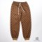 GUCCI TROUSERS S BROWN GG MONOGRAM