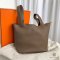 HERMES PICOTIN 18 BROWN ETOUPE CLEMENCE GHW STAMP Y