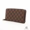 LV CLEMENCE WALLET LONG BROWN DAMIER DAMIER CANVAS GHW