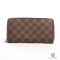 LV CLEMENCE WALLET LONG BROWN DAMIER DAMIER CANVAS GHW