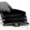 CHANEL FLAP BAG TOP HANDLE BLACK LAMB GHW