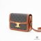 CELINE TRIOMPHE 22 BROWN TAN CANVAS GHW