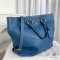 PRADA SHOPPER HANDBAG 45 BLUE SAFFIANO GHW