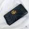 GUCCI MARMONT WALLET LONG BLACK CALF GHW