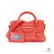 BALENCIAGA CITY GIANT MINI RED LAMB GHW STAMP J 2013