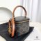 CELINE VANITY 9.5 BROWN TAN CANVAS GHW
