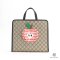 GUCCI KID'S TOTE MINI BROWM GG SUPREME MONOGRAM SHW