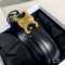 CELINE BELT 80 BLACK CALF GHW