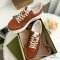 GUCCI SNEAKER 7.5 BROWN GG EMBOSSED