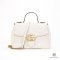 GUCCI MARMONT TOP HANDLE SMALL WHITE CALF GHW