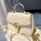 GUCCI MARMONT TOP HANDLE SMALL WHITE CALF GHW