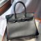 HERMES BIRKIN 30 BLACK CABAN EPSOM SHW STAMP Z