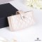 CHANEL CARD HOLDER WITH STRAP PEARLY PINK GHW
