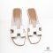 HERMES ORAN SANDAL 41.5 WHITE CALF