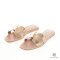 HERMES ORAN SANDALS 40 GOLD CALF