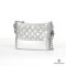 CHANEL GABRIELLE MEDIUM SILVER METALLIC LAMB SGHW