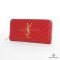 YSL ZIPPY WALLET LONG RED CHEVRON GHW