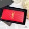 YSL ZIPPY WALLET LONG RED CHEVRON GHW