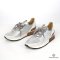 HERMES SNEAKERS 38 METALLIC SILVER CALF
