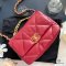 CHANEL FLAP 19 26 RED LAMB SGHW