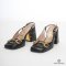  GUCCI HORSEBIT MULES 37 BLACK BEIGE CALF GHW