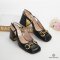  GUCCI HORSEBIT MULES 37 BLACK BEIGE CALF GHW