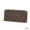 LOUIS VUITTON CLEMENCE WALLET LONG BROWN MONOGRAM EBENE CANVAS GHW MICROCH